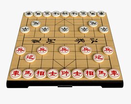 Chinese Chess Xiangqi Board Table Strategy Game 3D model