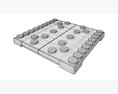 Chinese Chess Xiangqi Board Table Strategy Game 3D-Modell
