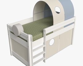 Cilek Montes Loft Bed with Canopy-tunnel Modèle 3D