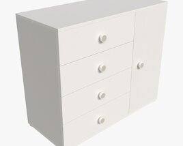 Cilek Montes White Dresser 3D model