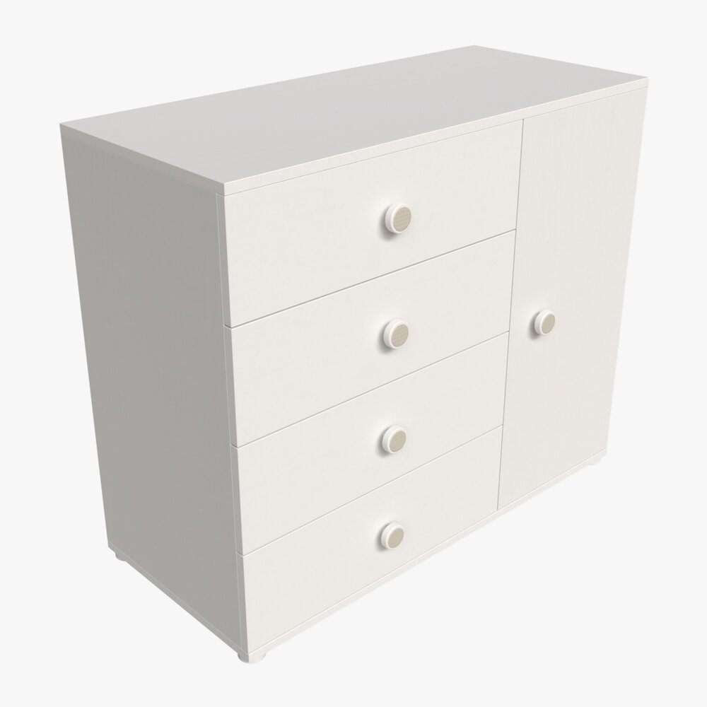 Cilek Montes White Dresser 3D model
