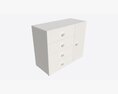 Cilek Montes White Dresser 3D 모델 
