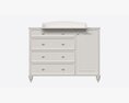 Cilek Romantic Dresser With Table 3Dモデル