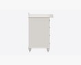 Cilek Romantic Dresser With Table Modèle 3d