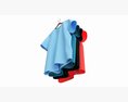 Clothing Classic V-neck Men T-shirts On Hanger 3D модель