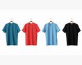 Clothing Classic V-neck Men T-shirts On Hanger 3D-Modell