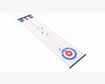 Curling And Shuffle Board Table Game Modello 3D