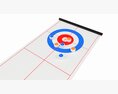 Curling And Shuffle Board Table Game 3D 모델 