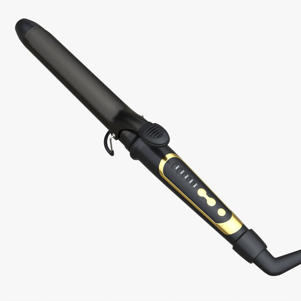 Curling Iron With Long Barrel Modello 3D