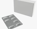 Pills With Paper Box Package 02 Modello 3D