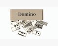 Dominoes with Wooden Box Table Strategy Game 3D модель