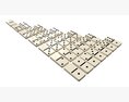 Dominoes Tile Set Table Strategy Game 3D 모델 