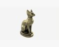 Egyptian Cat Statuette Modelo 3d