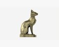 Egyptian Cat Statuette 3D 모델 