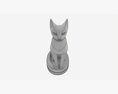 Egyptian Cat Statuette Modelo 3d
