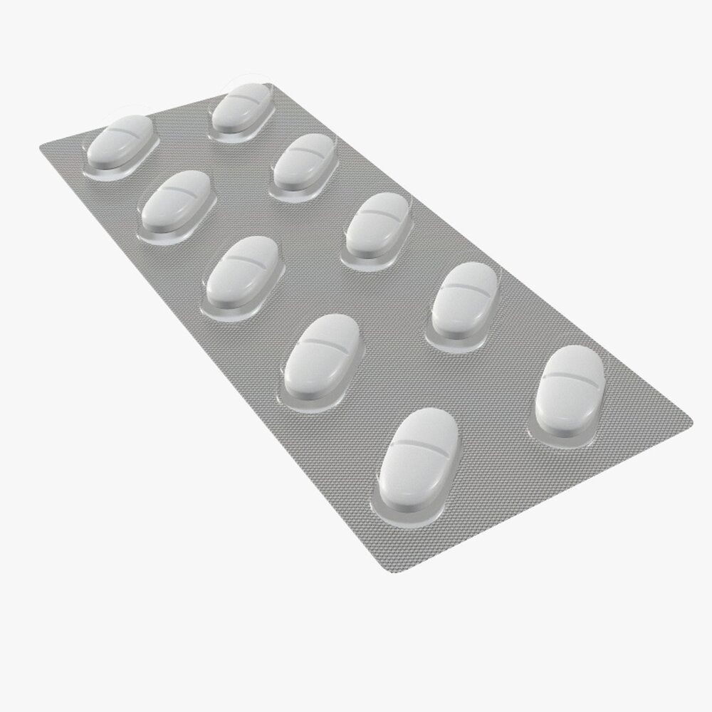 Pills In Blister Pack 06 3D-Modell
