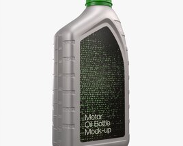 Engine Oil Bottle With Scale Mockup 3D model