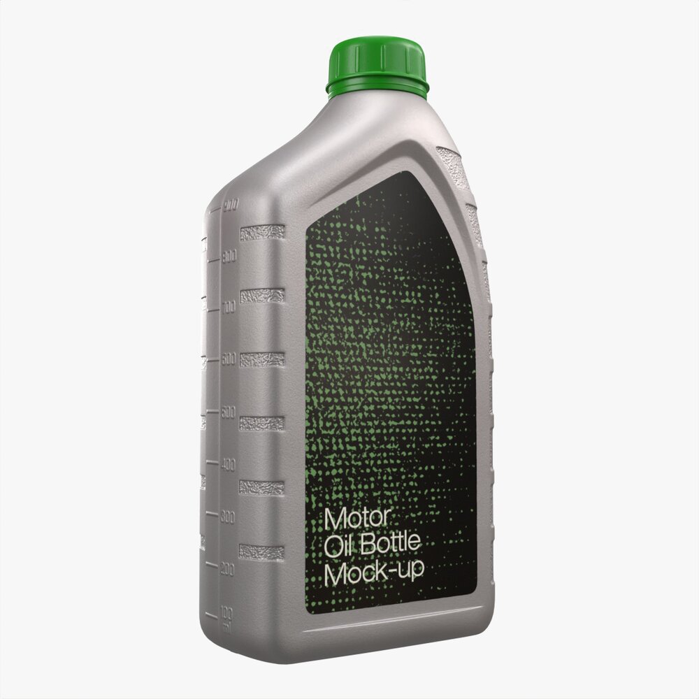 Engine Oil Bottle With Scale Mockup 3D-Modell