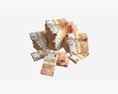 Euro Banknote Bundles Large Set 3D模型