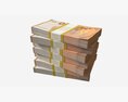 Euro Banknote Bundles Medium Set 3D-Modell