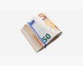 Euro Banknotes Folded And Tied 01 3d model
