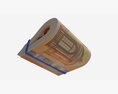 Euro Banknotes Folded And Tied 01 3D模型