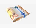 Euro Banknotes Folded And Tied 02 Modèle 3d