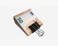 Euro Banknotes Folded With Clip 01 3d model
