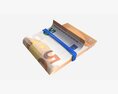 Euro Banknote Stack Tied With Rubber 3D-Modell
