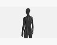 Female Mannequin Black Plastic Full Length 3D модель