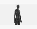 Female Mannequin Black Plastic Full Length 3Dモデル