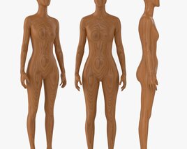 Female Mannequin Wooden Full Length Modèle 3D