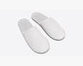 Foam Padded Home Slippers White 3d model