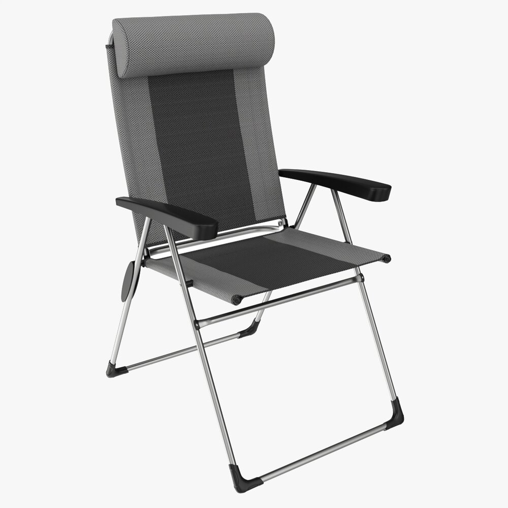 Folding Camping Reclining Armchair 02 3D 모델 