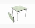 Folding Camping Table Folded And Unfolded 3D模型
