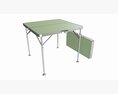 Folding Camping Table Folded And Unfolded Modello 3D