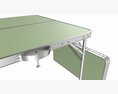 Folding Camping Table Folded And Unfolded 3D模型
