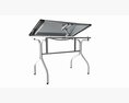 Folding Glass Top Adjustable Drafting Table 3Dモデル