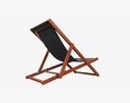 Folding Outdoor Wood Deck Chair 3d model