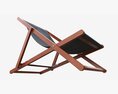Folding Outdoor Wood Deck Chair 3D 모델 