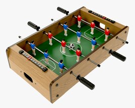 Football Table Game Wooden 3D model