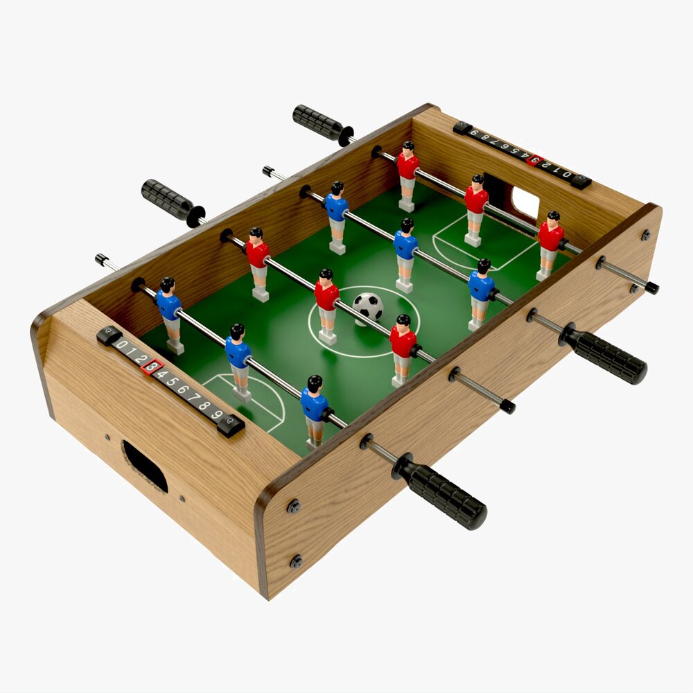 Football Table Game Wooden Modelo 3d