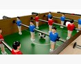 Football Table Game Wooden 3d model