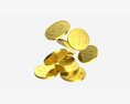 Gold Coins Falling 02 Modelo 3d