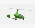 Gyroplane Autogyro Cavalon Green 3D模型