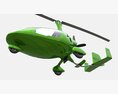Gyroplane Autogyro Cavalon Green Modèle 3d