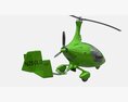 Gyroplane Autogyro Cavalon Green 3Dモデル