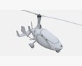 Gyroplane Autogyro Cavalon Green 3Dモデル