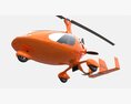 Gyroplane Autogyro Cavalon Orange 3D模型