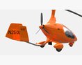Gyroplane Autogyro Cavalon Orange 3D 모델 